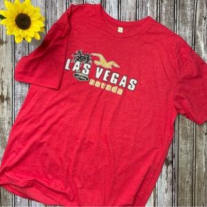 Next Level red heather Las Vegas t-shirt Unisex size XXL